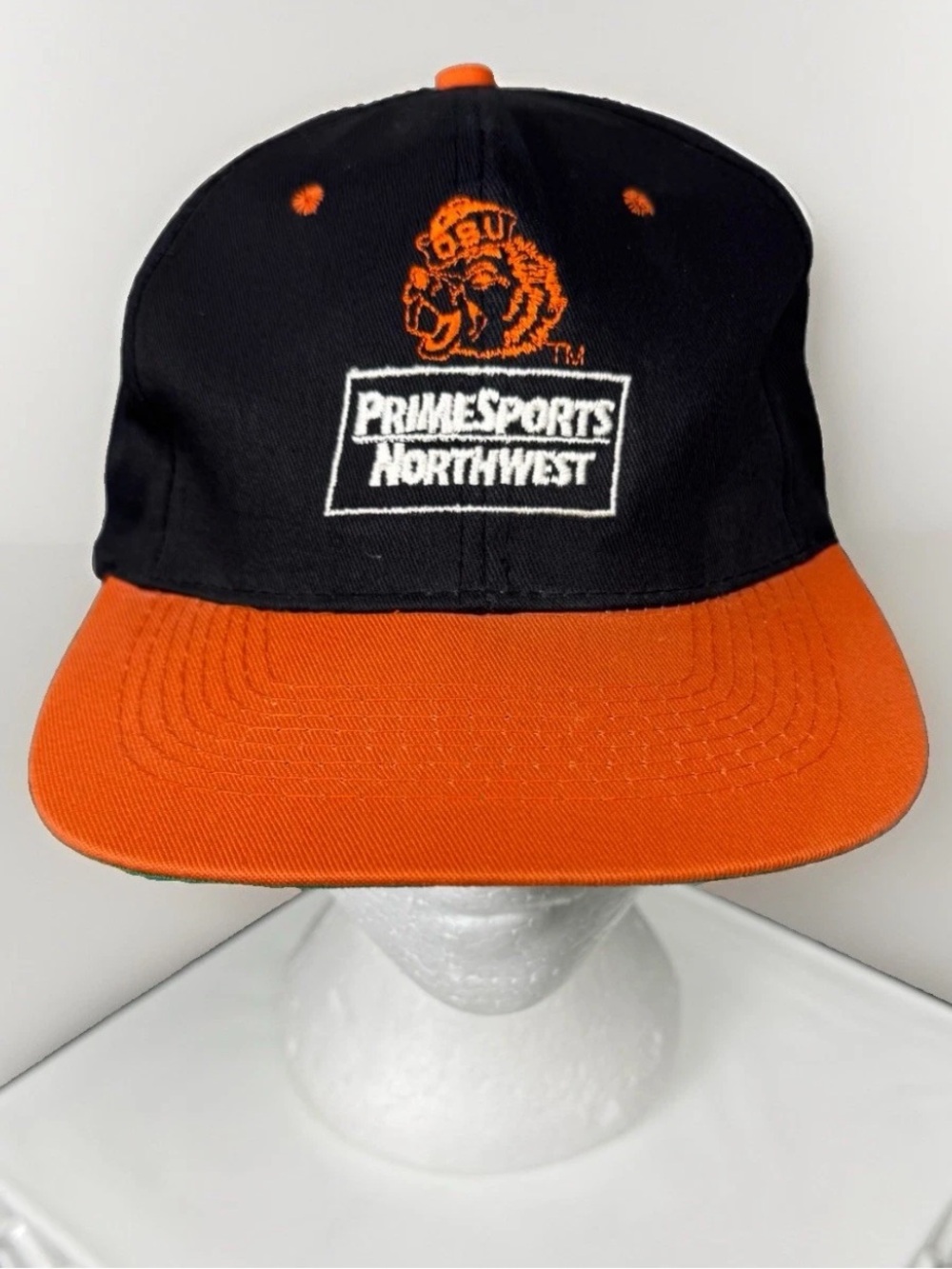 Vintage Oregon State Beavers Prime Sports Northwest Snapback Hat Cap Black